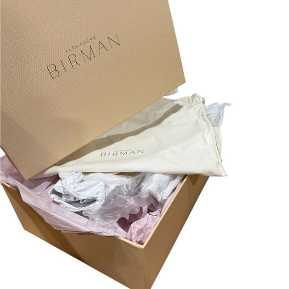 Revolve Alexandre Birman Clarita Curve 120 Suede Platform Sandal Size 39 - Picture 5 of 12